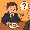 書きやすいボールペンを会議で使うシーンをイメージしたイラスト