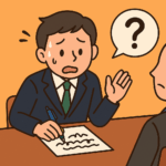 書きやすいボールペンを会議で使うシーンをイメージしたイラスト